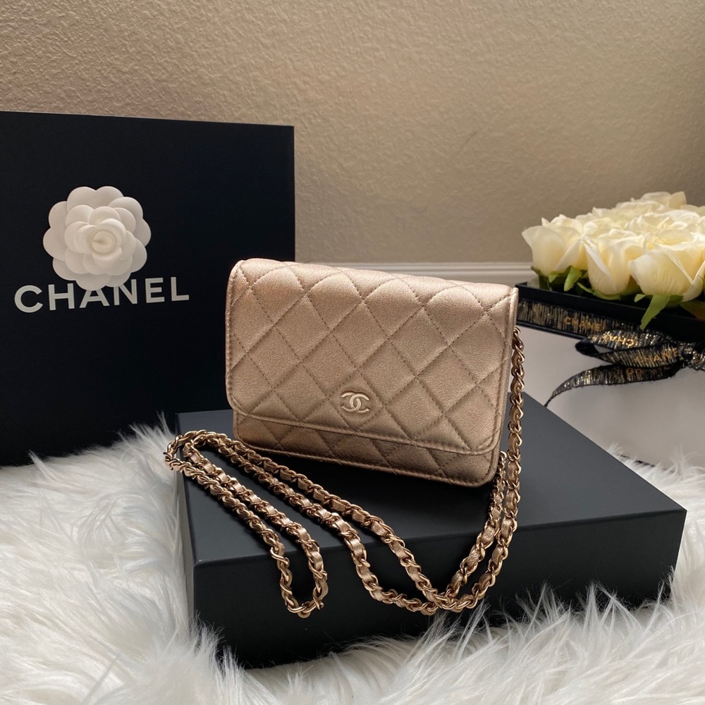 CHANEL Mini WOC  Iridescent gold